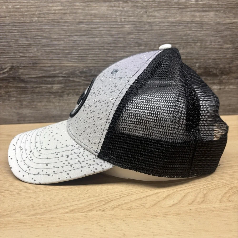 Vineyard Vines Hat Cap Snap Back‎ Black Gray Whale Logo Mesh Trucker Mens